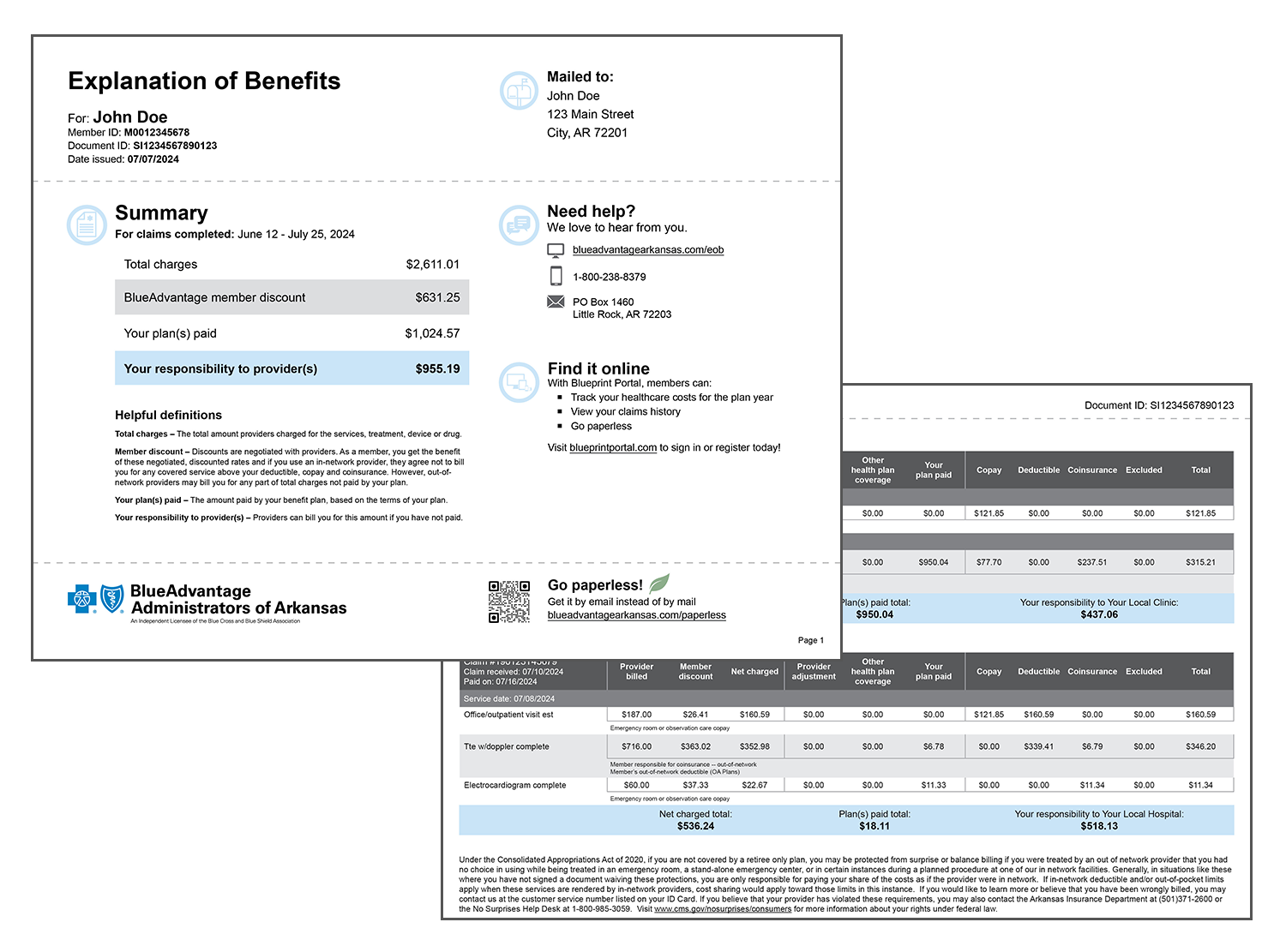 eob-example-ba Example of a Blue Advantage EOB